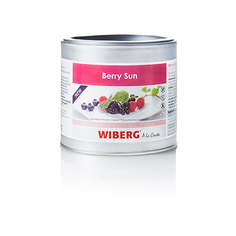 Wiberg Berry Sun, bereiding met natuurlijk aroma, 300 g - Een heerlijke mix van zomerse bessen met een natuurlijk aroma, perfect voor het maken van verfrissende drankjes en desserts