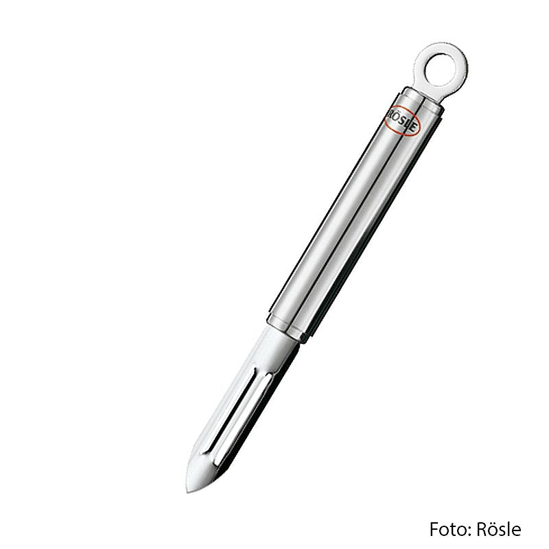 Rösle 19cm stainless steel dunschiller, designed for easy vegetable and fruit peeling, 1 piece