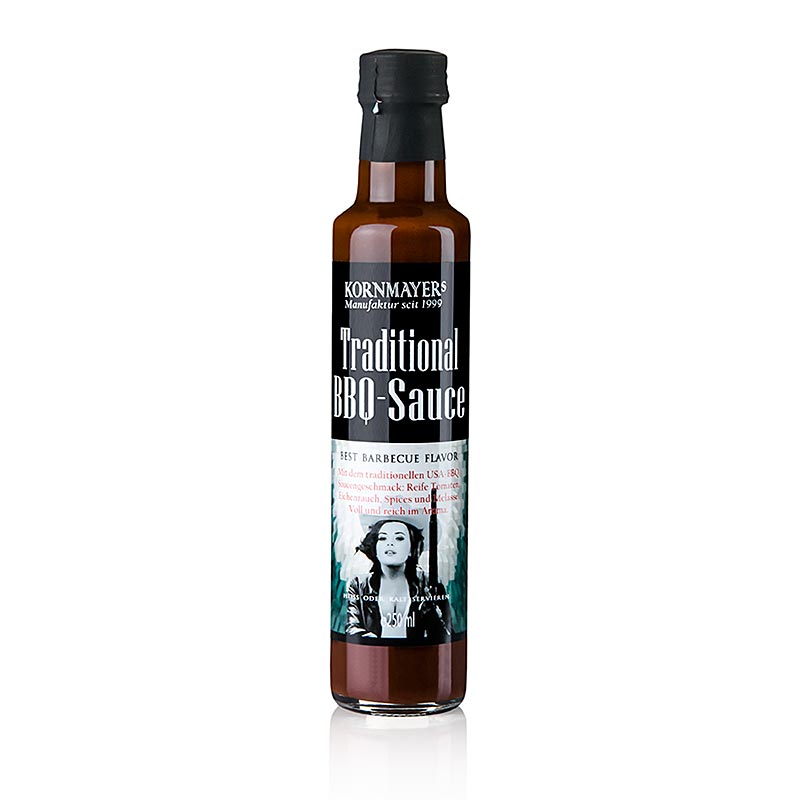 250 ml bottle of Kornmayer Traditionele BBQ Saus, a flavorful and rich barbecuesaus