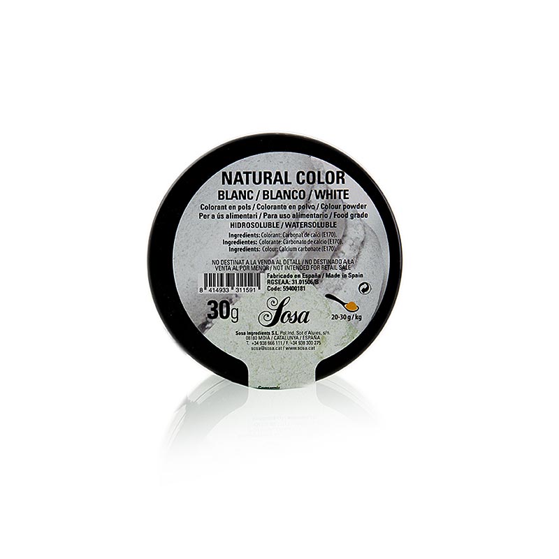 30g Sosa natural food grade water-soluble white powder food coloring (38558)