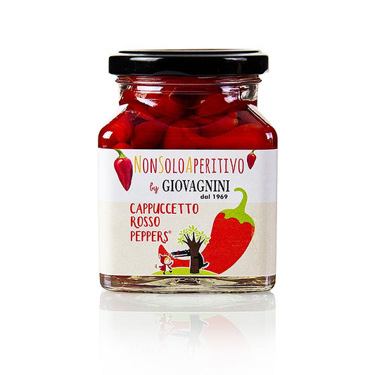 310g jar of Giovagnini Cappuccetto Pepper Rosso red pepper drops