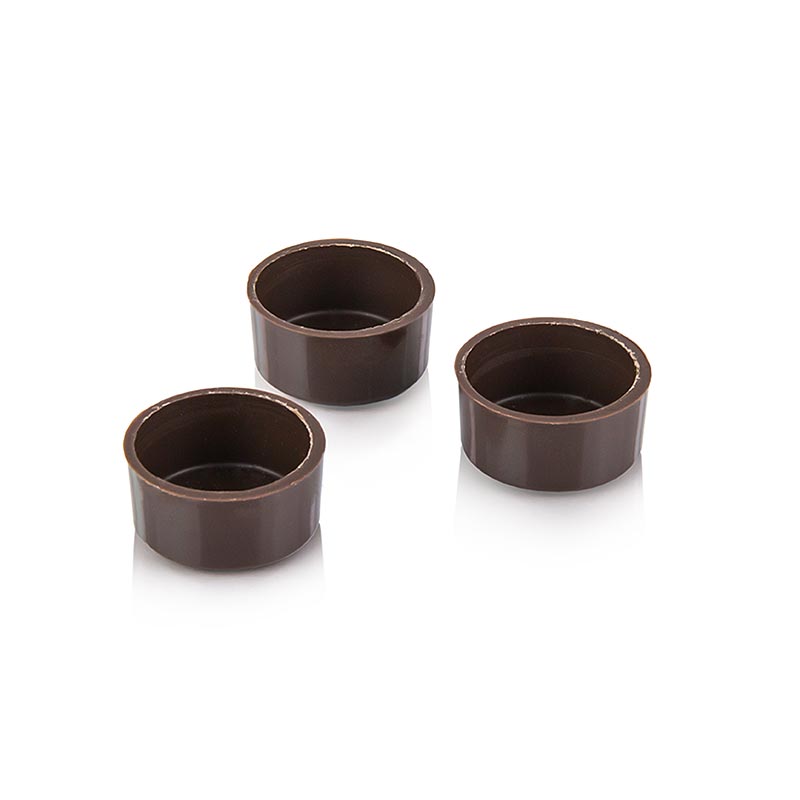 Large quantity of Läderach pure chocolate half shells, round, ø 29x14mm, 2038 kg, 784 pieces