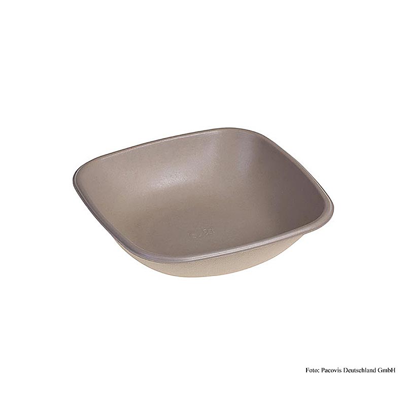 Square disposable Naturesse Take Away Punch bowl, 17x17x4cm, 500ml, 500 pieces for serving food and beverages