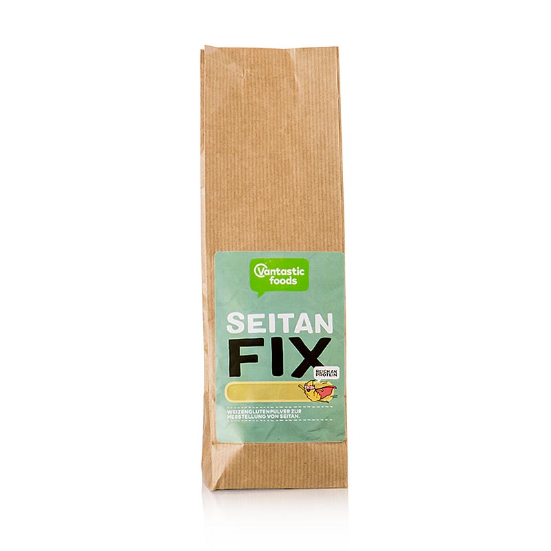 250 g package of Seitan fix, a vegan product used to make traditional seitan