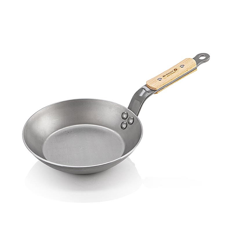 deBUYER Mineral B Bois 20cm iron frying pan with wooden handle