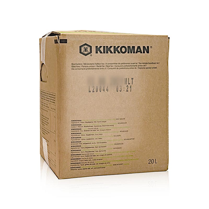 Sojasaus - Tamari, Kikkoman, glutenvrij, Japan, 20 liter - Grote Japanse glutenvrije Tamari sojasaus van Kikkoman in een fles van 20 liter