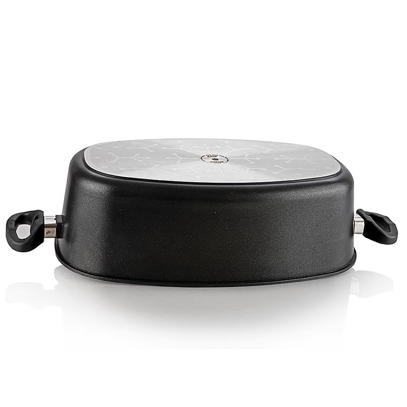 Grote inductie braadpan van AMT Gastroguss, met zijgrepen, 40x24x12cm