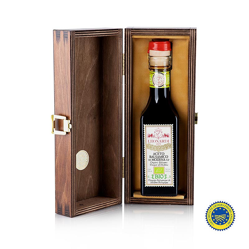 250 ml bottle of organic Leonardi Aceto Balsamico IGP/PGI from Francobolli Serie 15