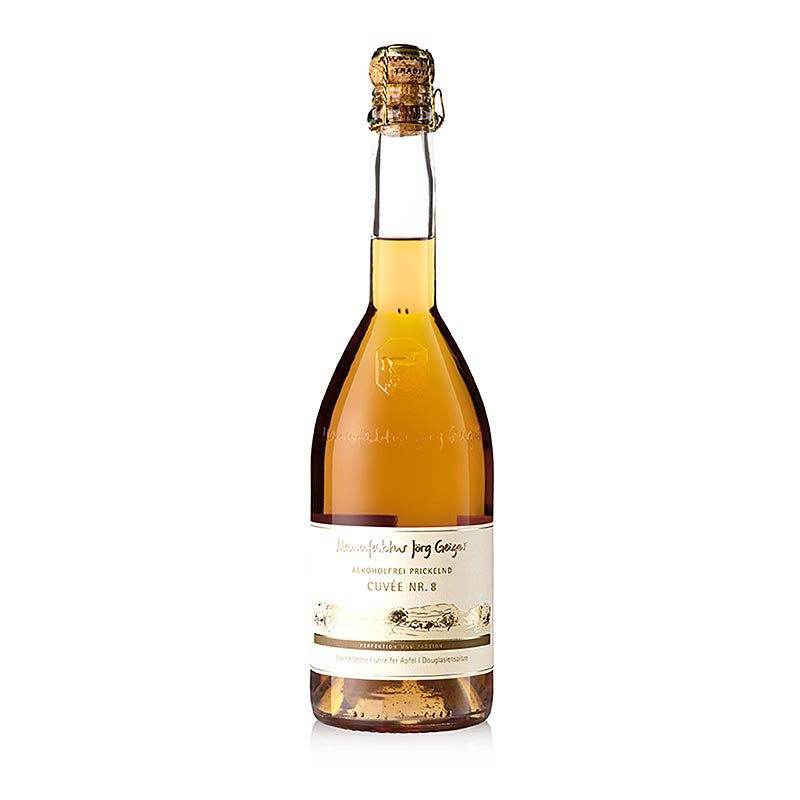 750 ml bottle of Jörg Geiger alcoholvrij mousserend Cuvée 8 featuring a crisp and refreshing non-alcoholic sparkling drink