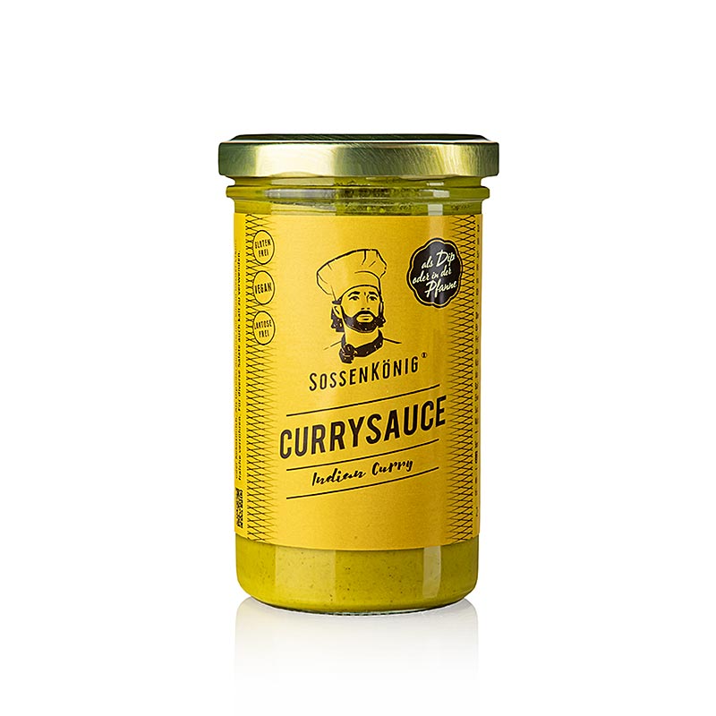 Sossenkönig - Indiase kerrie, kant-en-klare saus van 250 ml, perfect voor het op smaak brengen van diverse gerechten