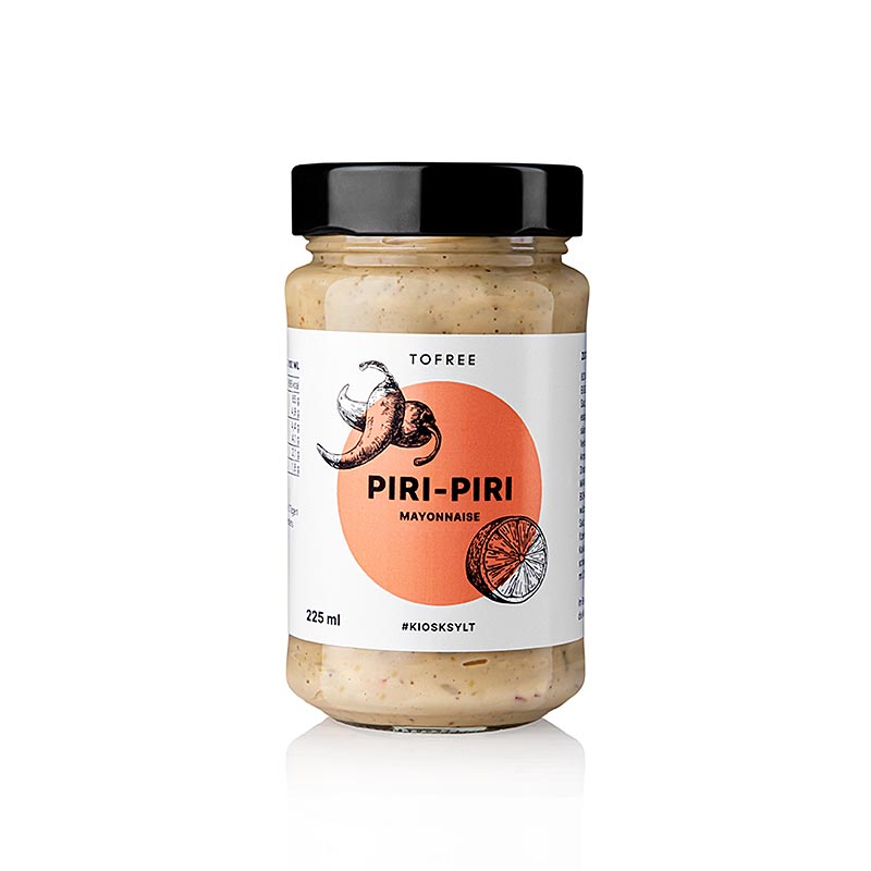 TOFREE-noord - PiriPiri Mayo, 225 ml: Romige mayonaise met een pittige kick van PiriPiri pepers