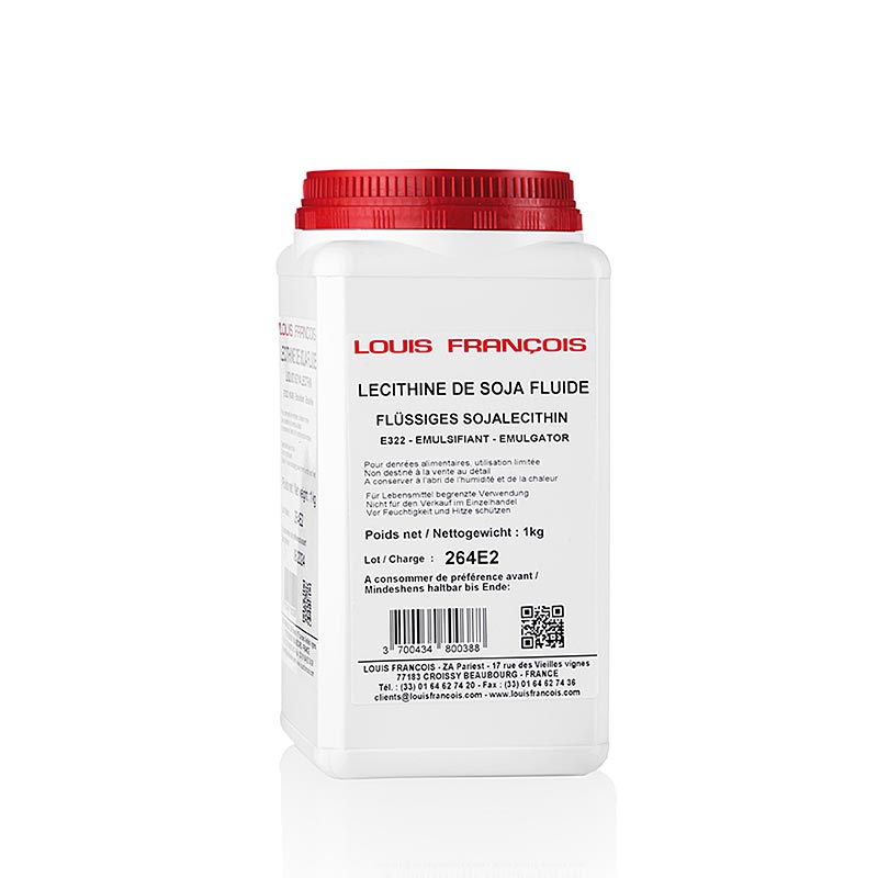 Sojalecithine, vloeibaar (Vloeibare lecitine) E322, Louis Francois, 1 kg - High-quality liquid soy lecithin product by Louis Francois, 1 kilogram