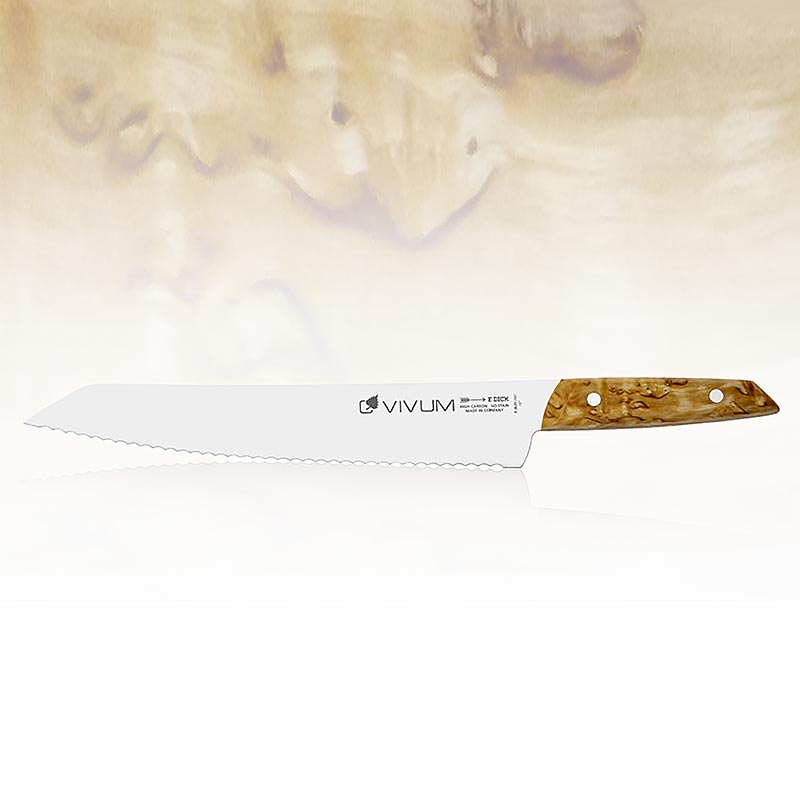 VIVUM broodmes with 26cm serrated blade and wooden handle by DICK 
