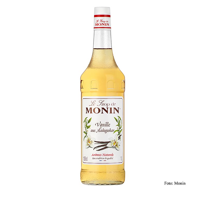 Monin vanillesiroop 1:8, 1 liter glazen fles product image for SEO