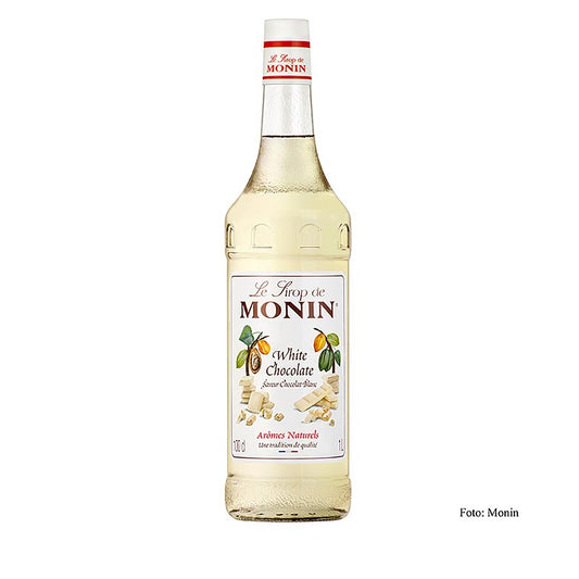 Monin Witte Chocoladesiroop 1:8, 1 liter - Heerlijke siroop voor het maken van witte chocoladedranken