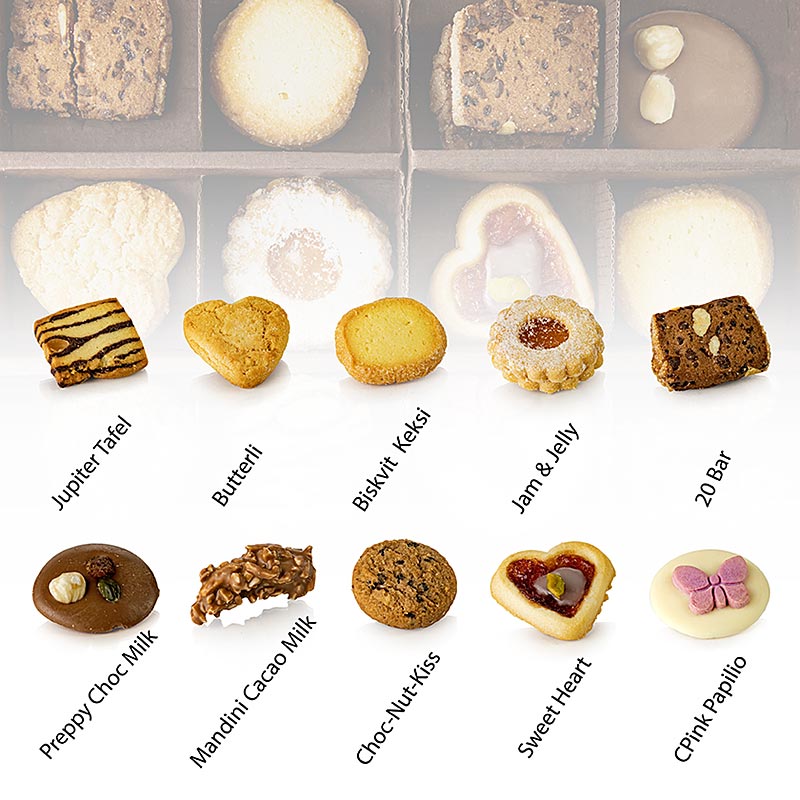 Lembcke premium variety tea biscuits, 660g, 6x110g, 10 flavors assortment