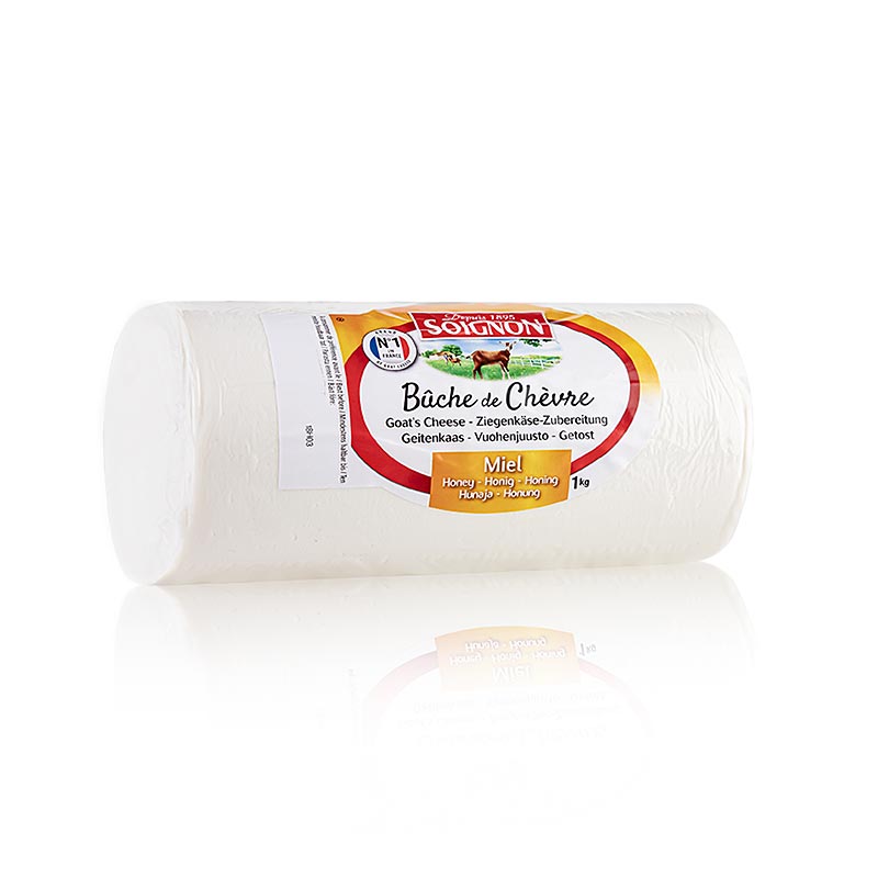 Romige geitenkaas in rol, verrijkt met zoete honing, Soignon (Bûche de Chèvre), 1 kg