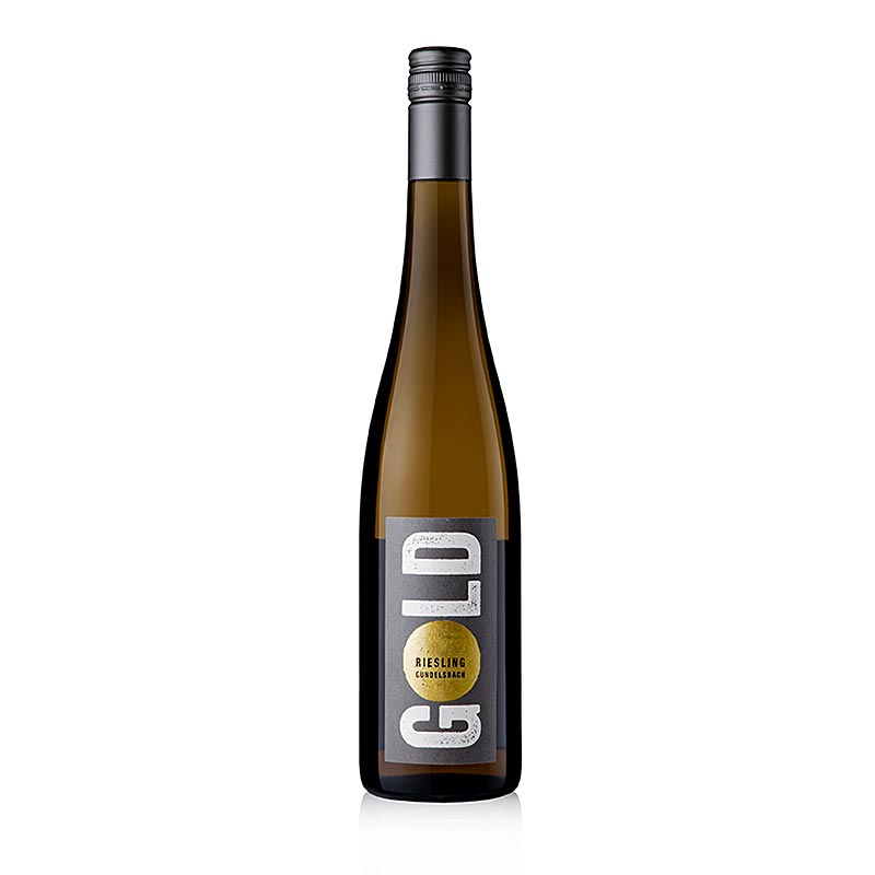 Leon Gold 2021 Gundelsbach Riesling droge witte wijn QW Württemberg 0,75l BIO, 750 ml - biologische en droge witte wijn uit Württemberg, Duitsland