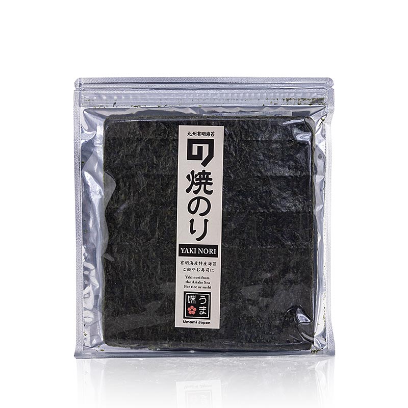 Yakinori PREMIUM, gedroogd zeewier uit Japan, 30 g, 10 stuks, perfect voor sushi en andere gerechten met zee-ingrediënten