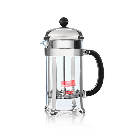 Chambord Bodum koffiezetapparaat made of verchroomd roestvrij staal, with 1 liter capacity, perfect for brewing delicious coffee